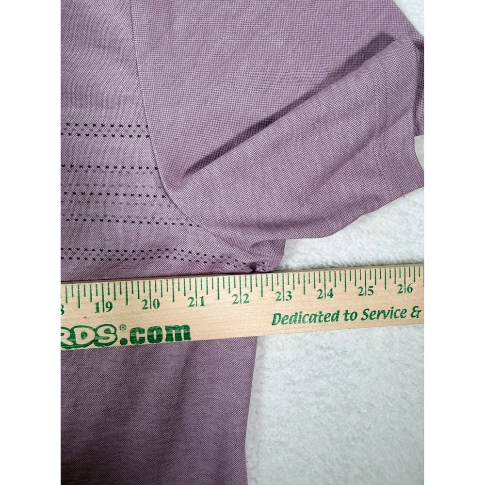 Lot of 2 Travis Mathew Mens XL Polo‎ Shirts Purple Striped Pima Cotton 1MU175